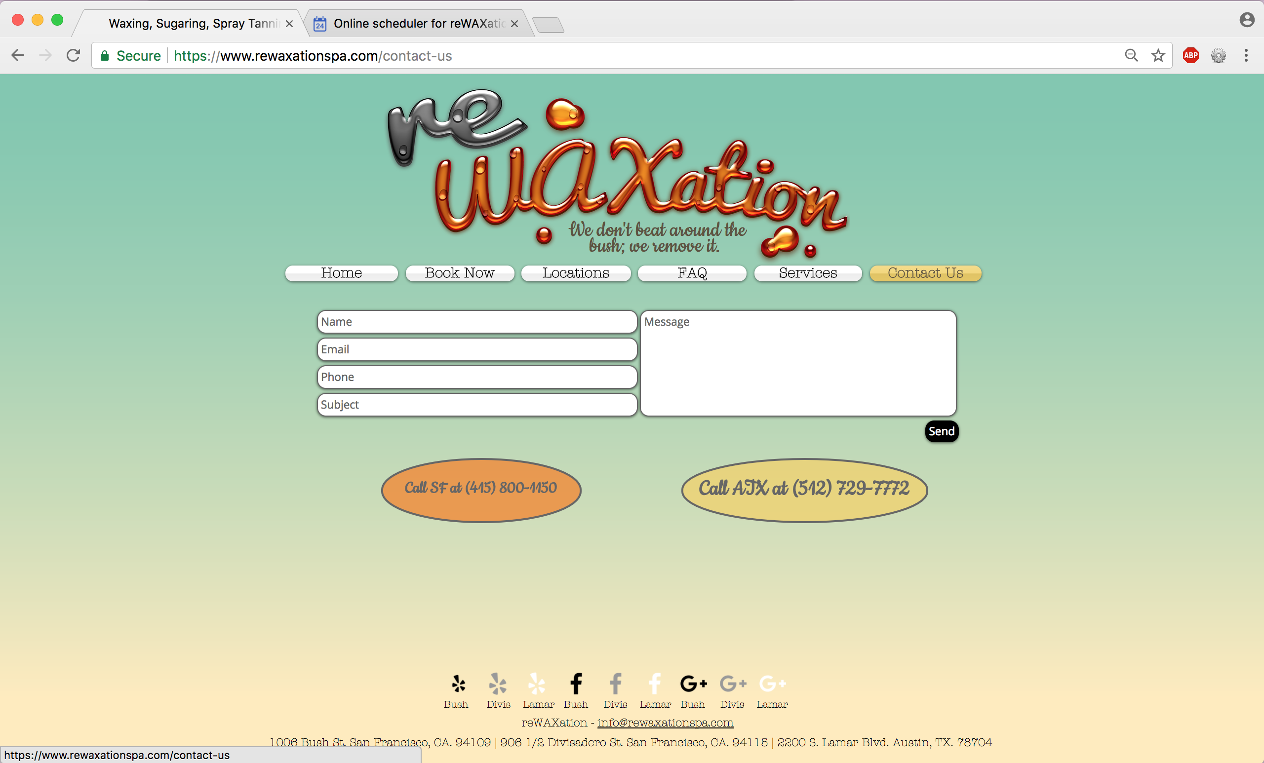 Old Contact Page