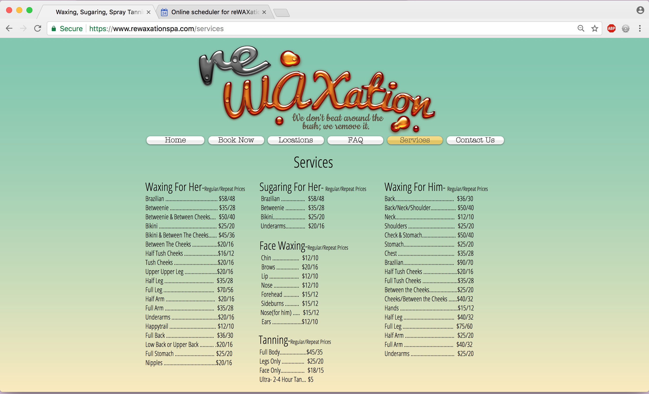 Old Services Page
